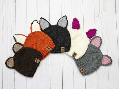 Animal Ears Hat Toque Bear Fox Bunny Cat Mouse Baby Children