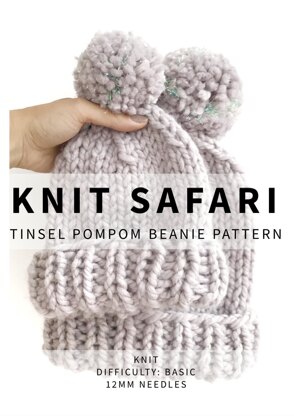 Tinsel Pompom Beanie