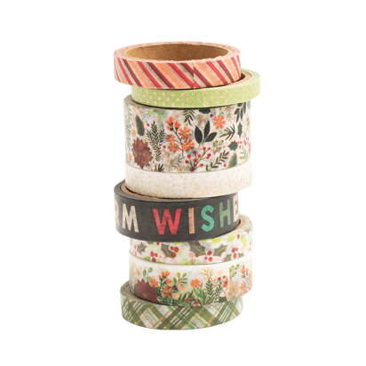 Vicki Boutin Warm Wishes Collection - Christmas - Washi Tape With Champagne Gold Foil Accents