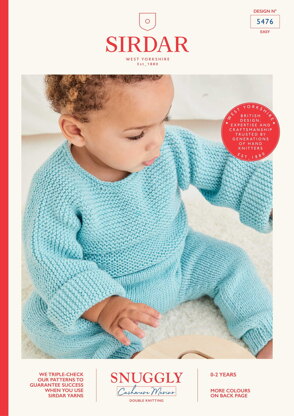 Baby Sweater & Leggings in Sirdar Snuggly Baby Cashmere Merino DK - 5476 - Downloadable PDF