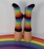 Ladies Simple Rainbow Socks Circular