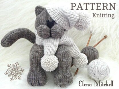 Knit Pattern Cat Animal Patterns Children Toy