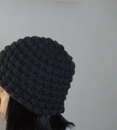 Bobble stitch beanie