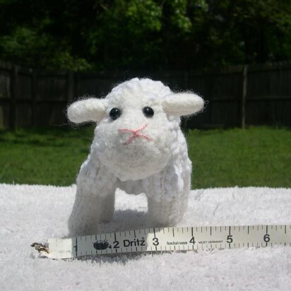 Knitted/Felted White Sheep