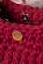 Cotton crochet shoulder bag "Glass of wine"