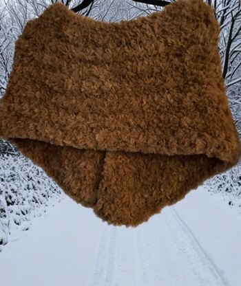 Faux Fur Crochet Shrug