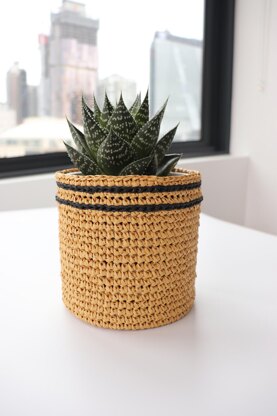 Raffia Flower Pot Sleeve