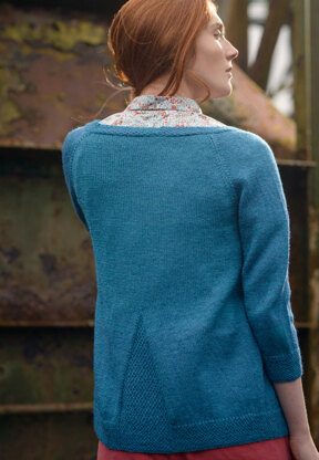 A-line Cardigan in The Fibre Co. Canopy Fingering - Downloadable PDF