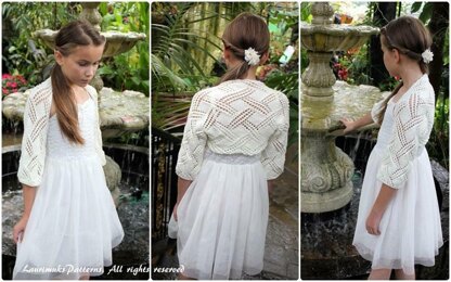 Crossing lace shrug