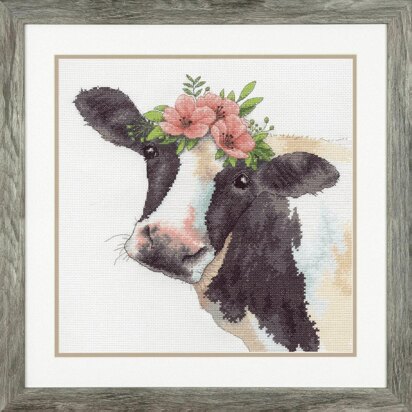 Dimensions Sweet Cow Counted Cross Stitch Kit - 30.5 x 30.5cm