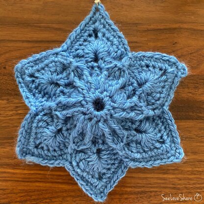 Brioche Crochet Six-Point Star