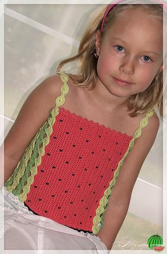 Watermelon crochet hot sale top