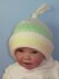 Baby Double Cuff Marble Topknot Beanie Hat