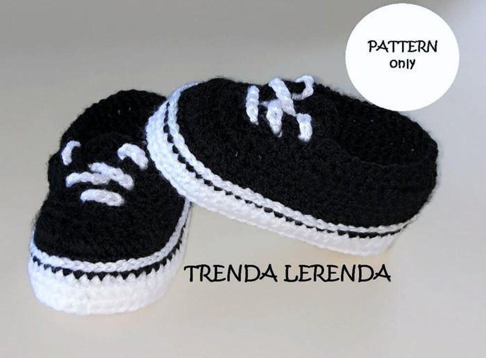 Crochet vans hot sale baby booties