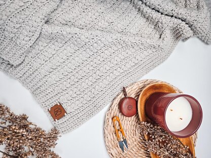 Braided Wheat Crochet Blanket