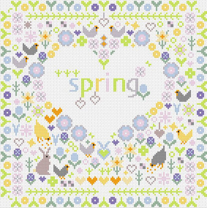 Riverdrift House Spring Heart Cross Stitch Kit
