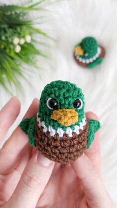 Crochet duck pattern, amigurumi mallard duck easy crochet pattern