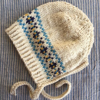 Fair Isle Cardigan and Bonnet