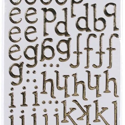 American Crafts Thickers Sentiment Alphabet Chipboard Gold Foil (161 Piece)