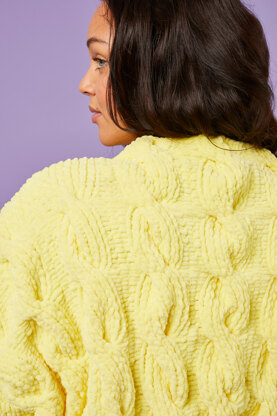 Daydream Sweater - Free Jumper Knitting Pattern for Women in Paintbox Yarns Chenille by Paintbox Yarns
