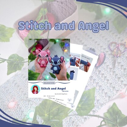 🌌 Chibi Stitch & Angel Amigurumi Pattern – Digital PDF 💙💗