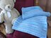 Palm Beach Baby Bean Stitch Blanket – King Cole DK Pastel Blues Crochet Pattern