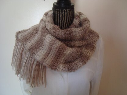 Natural shades women's scarf.