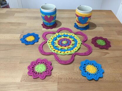 Spring flowers coasters and placemats