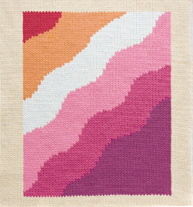 Waves knitting multicolored Chart