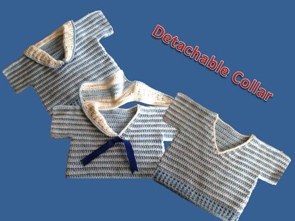 Ships Ahoy Sailor Diaper Cover & Shirt PDF12-110