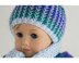 Dragonfly hat and scarf set for 18 inch dolls. Doll Clothing knitting pattern.