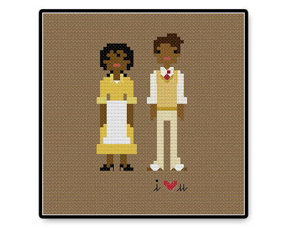 Tiana and Naveen In Love - PDF Cross Stitch Pattern