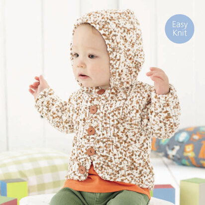 Boy's Hooded Jacket in Sirdar Snuggly Squishy - 4910 - Downloadable PDF