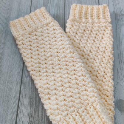 White Winter Leg Warmers