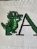 Alligator Alphabet baby blanket knitting pattern