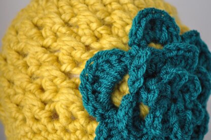 Classy Crochet Chunky Flowered Cloche