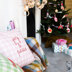 Cotton Clara Joy & Peace Christmas Cushion Embroidery Kit - 47cm x 47cm