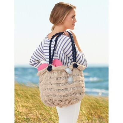 Sea Breeze Bag in Lily Sugar 'n Cream Solids - knitting pattern