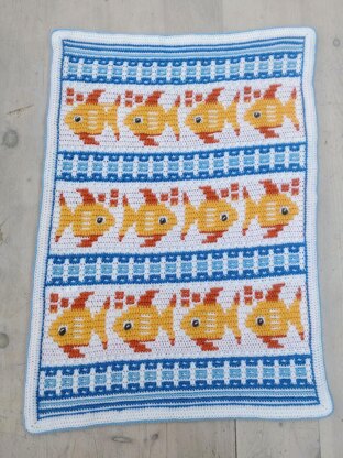 Fish Tails Mosaic Blanket