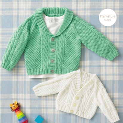 Baby Boy's Raglan Cardigans in Sirdar Snuggly 4Ply - 4884 - Downloadable PDF