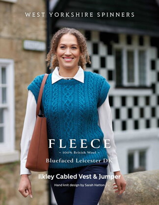 Ilkley Cabled Vest & Jumper in West Yorkshire Spinners Bluefaced Leicester DK - DBP0177 - Downloadable PDF 