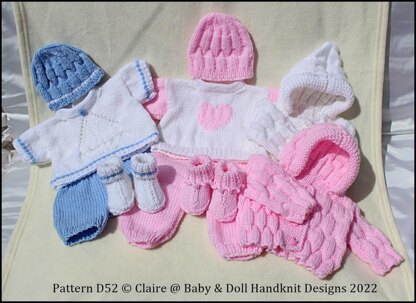 Mix and match set for 14-18 inch doll (preemie-newborn baby)