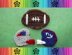 Football and Helmet Applique