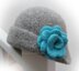 Felted Cloche & Flower Brooch US TERMS 1423