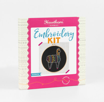 Hawthorn Handmade Alpaca Black Embroidery Kit