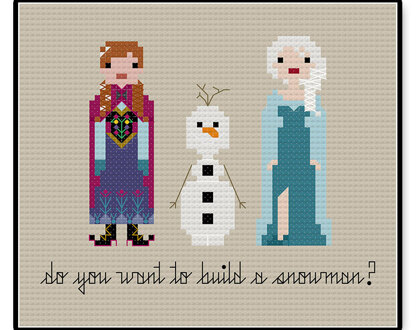 Do You Want to Build a Snowman? - PDF Cross Stitch Pattern