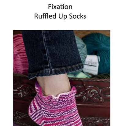 Ruffled Up Socks in Cascade Fixation Spray Dyed- DK194