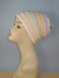 Candy Stripe Roll Brim Beehive Topknot Slouch