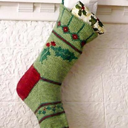 Holly Christmas Stocking