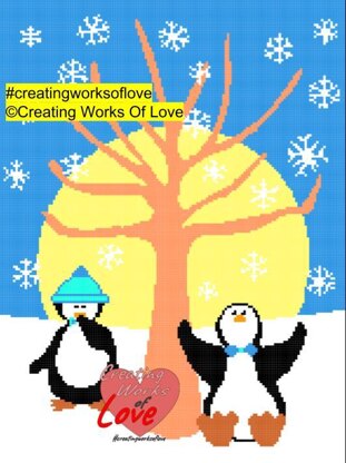 Penguins In The Snow Stitch Graph
